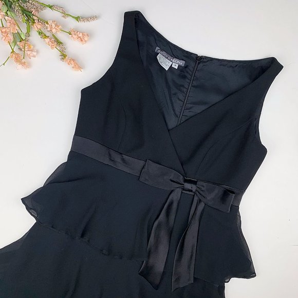 Maggie London Vintage Tiered Ruffle Sheath Dress - Picture 2 of 9